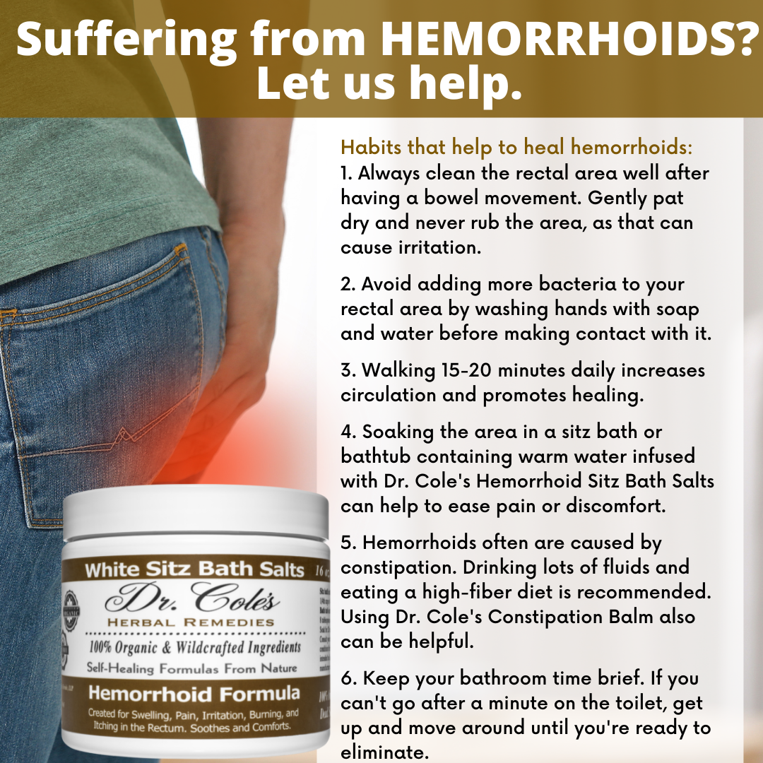 Dr. Cole's Hemorrhoid Salts White SixPak