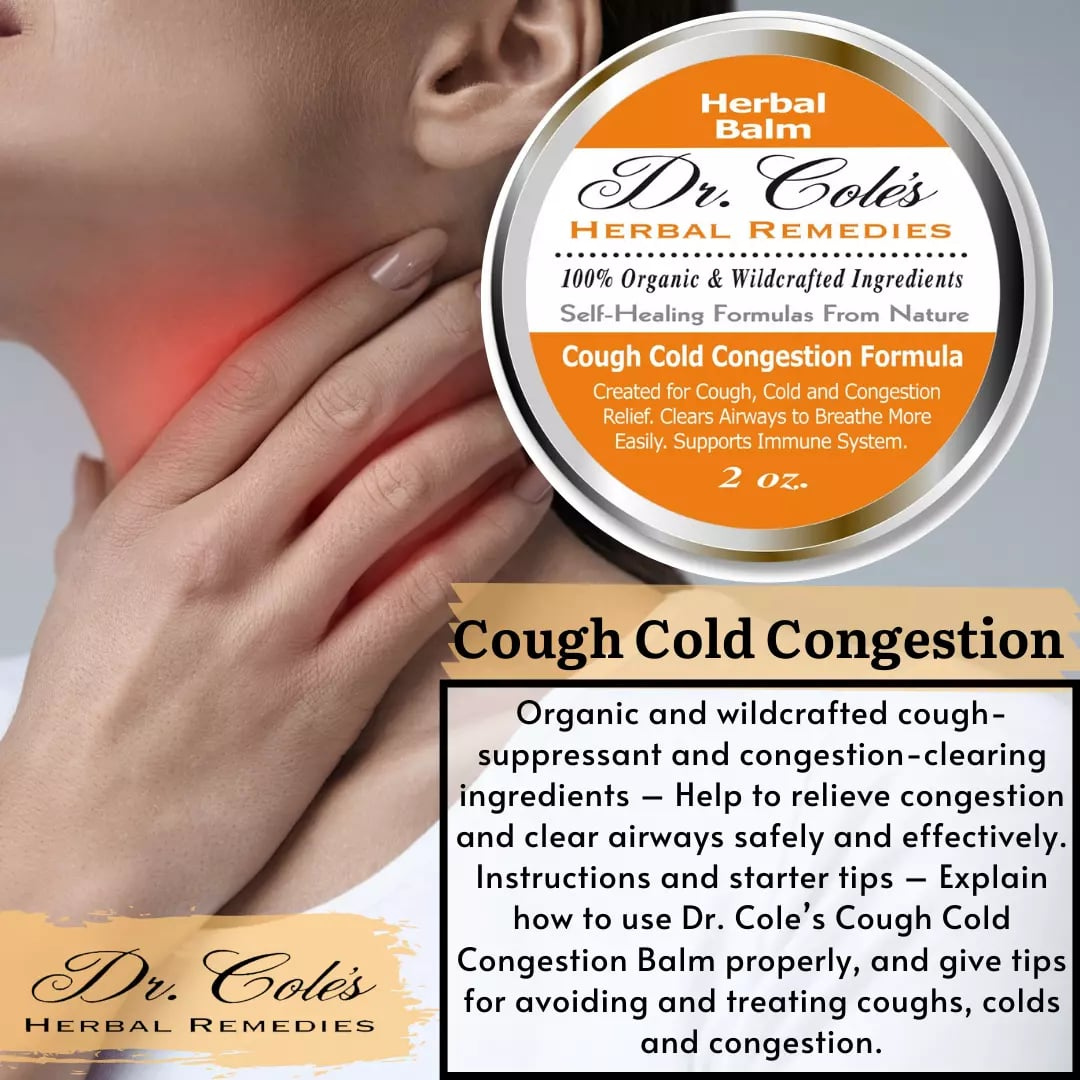 Dr. Cole’s Organic Cough Cold Congestion Relief Balm SixPak