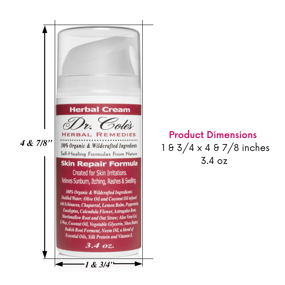 Dr. Cole's Herbal Remedies Skin Repair Formula Cream product dimensions