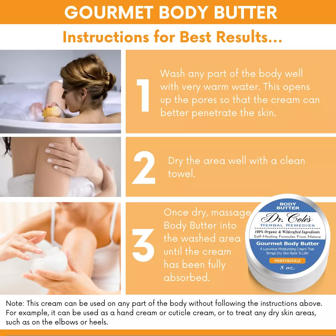 Dr. Cole's Gourmet Body Butter - HONEYSUCKLE SixPak