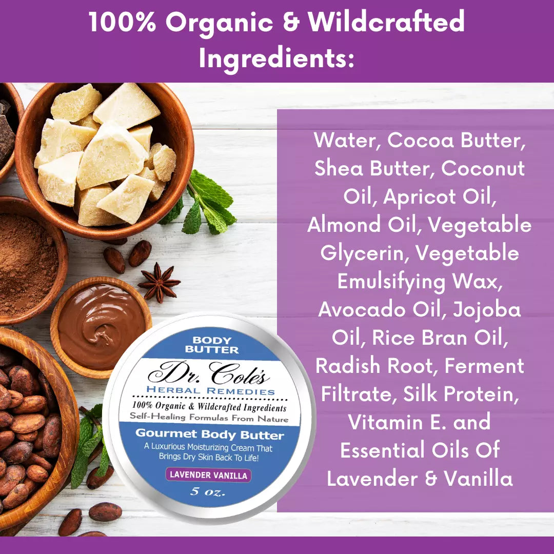 Dr. Cole's Gourmet Body Butter - LAVENDER VANILLA SixPak