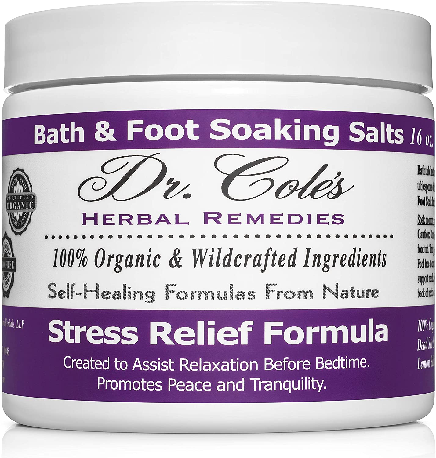 Dr. Cole's Stress Relief Soaking Salts SixPak