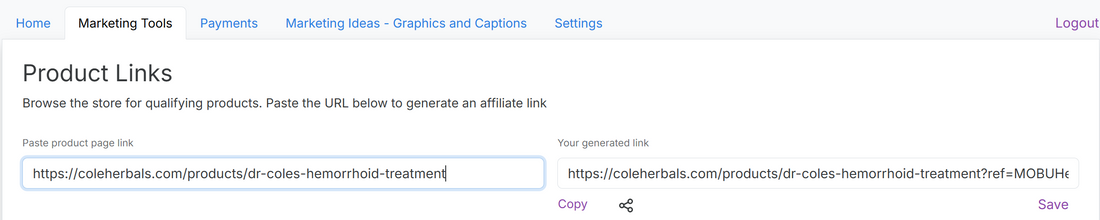 Finding your affiliate link: a walkthrough of your dashboard