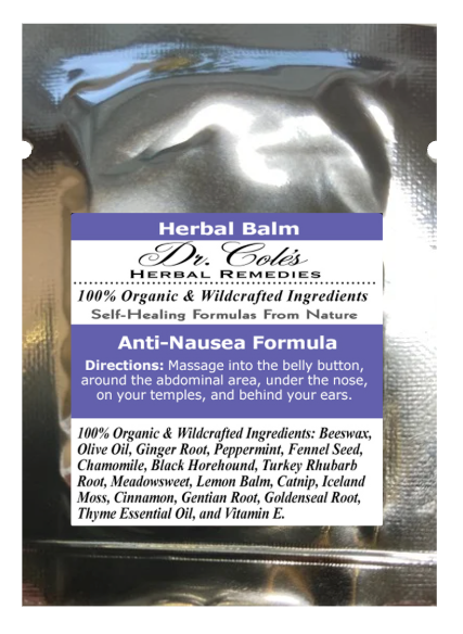 05 - Dr. Cole's Organic Anti-Nausea Herbal Balm Sample