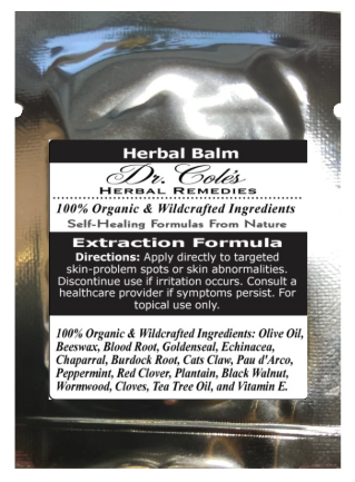 14 - Dr. Cole's Organic Extraction Herbal Balm Sample