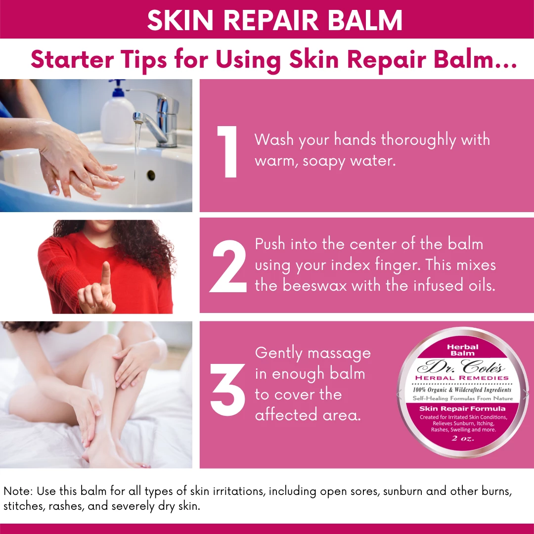 Dr. Cole's Organic Skin Repair Herbal Balm SixPak