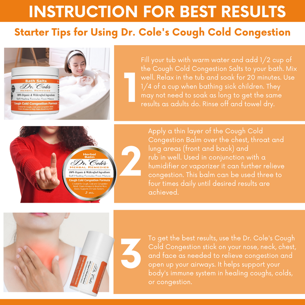 Dr. Cole's Cough Cold & Congestion Trio Bundle