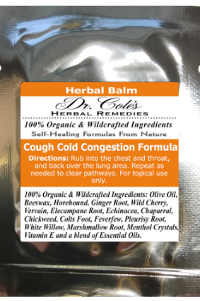 26 - Dr. Cole’s Organic Cough Cold Congestion Relief Balm Sample