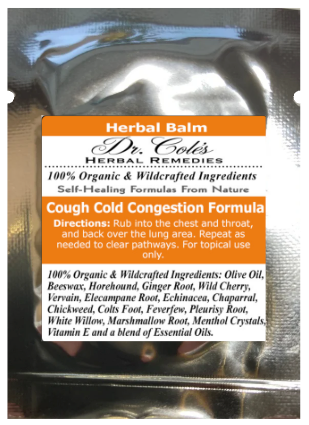 26 - Dr. Cole’s Organic Cough Cold Congestion Relief Balm Sample