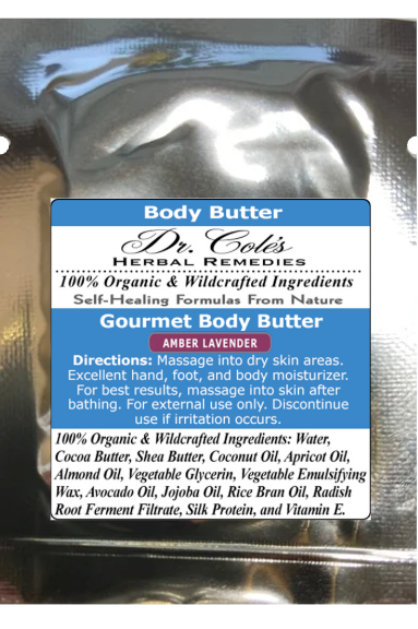 34 - Dr. Cole's Gourmet Body Butter - AMBER LAVENDER Sample
