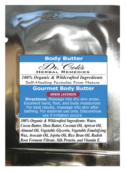 34 - Dr. Cole's Gourmet Body Butter - AMBER LAVENDER Sample