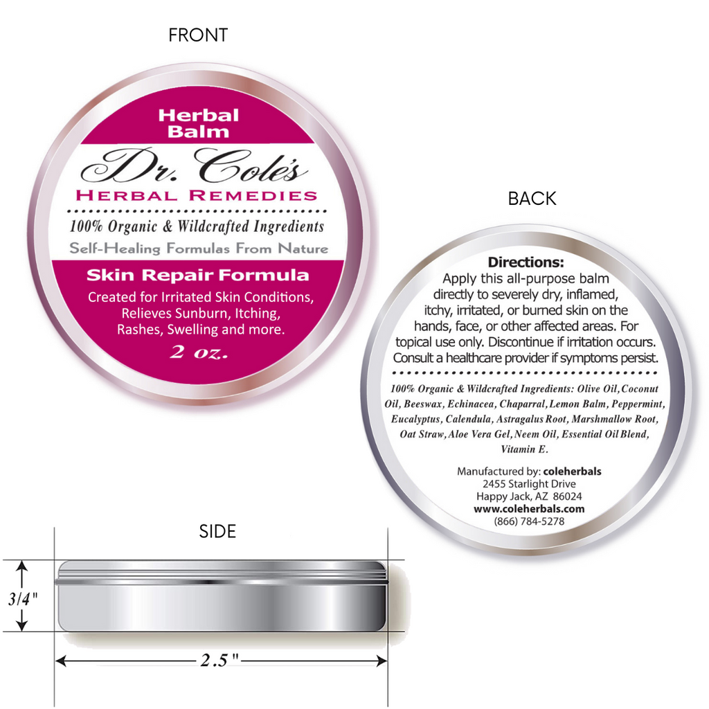 Dr. Cole's Organic Skin Repair Herbal Balm