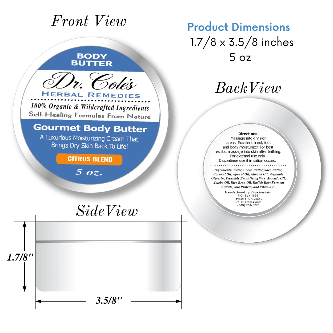 Dr. Cole's Gourmet Body Butter - CITRUS BLEND