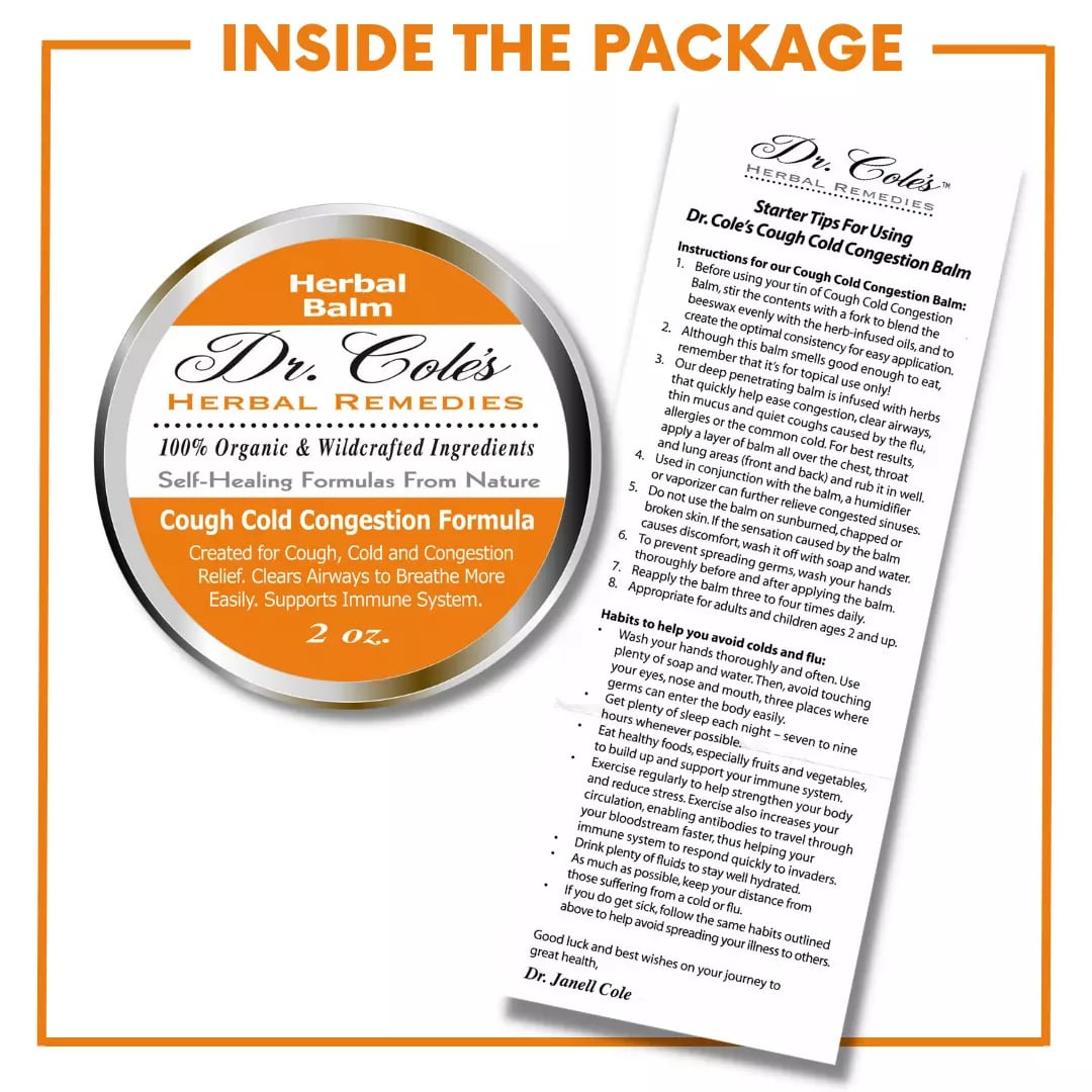 Dr. Cole’s Organic Cough Cold Congestion Relief Balm SixPak