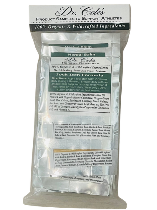 Dr. Cole's Herbal Balm packaging with label on a white background