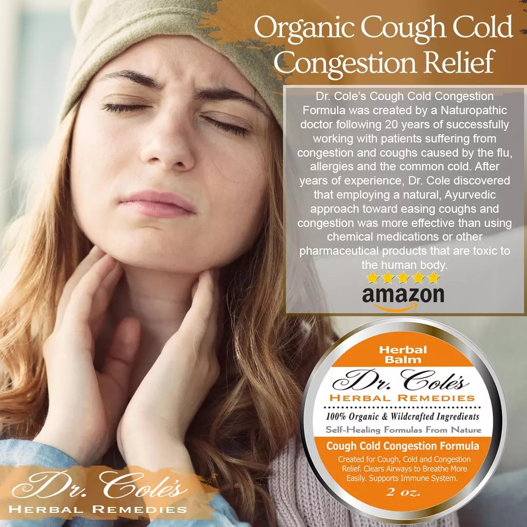 Dr. Cole’s Organic Cough Cold Congestion Relief Balm SixPak