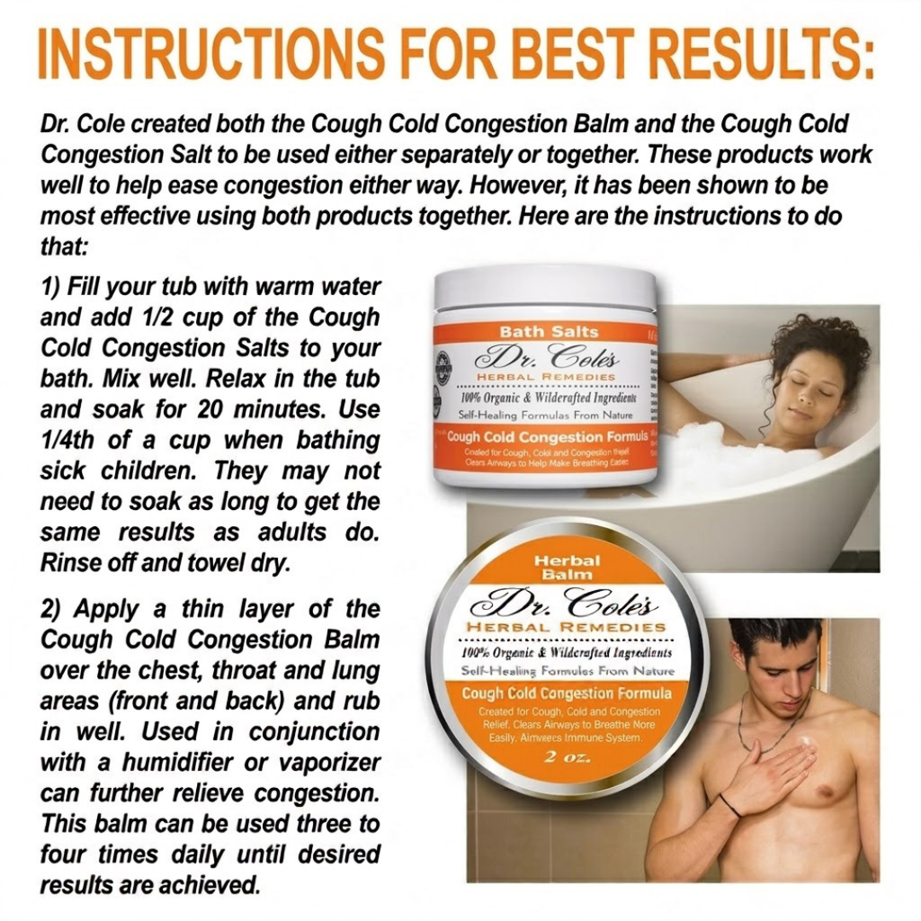 26 - Dr. Cole’s Organic Cough Cold Congestion Relief Balm