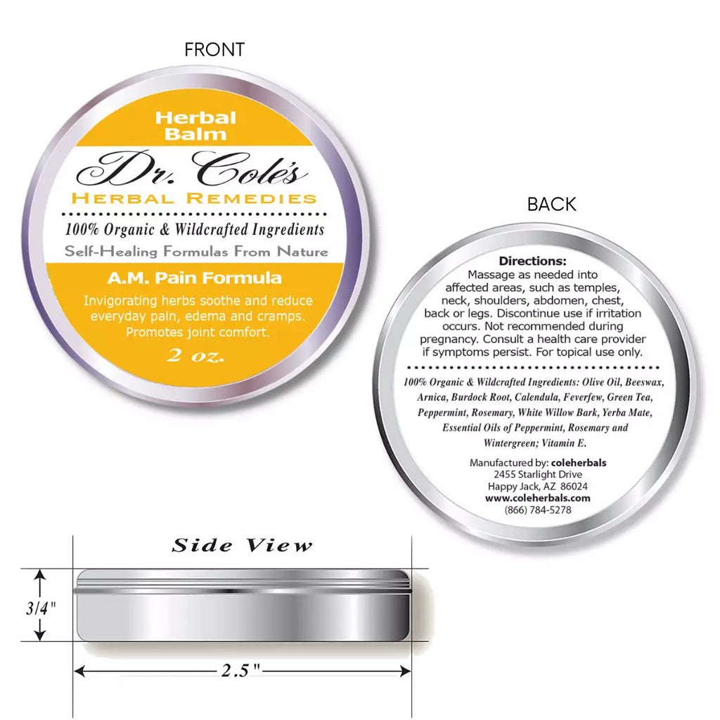 Dr. Cole's A.M. Pain Herbal Balm