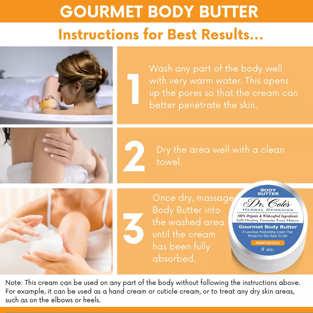 Dr. Cole's Gourmet Body Butter - HONEYSUCKLE