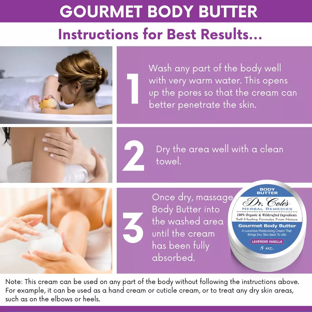 Dr. Cole's Gourmet Body Butter - LAVENDER VANILLA