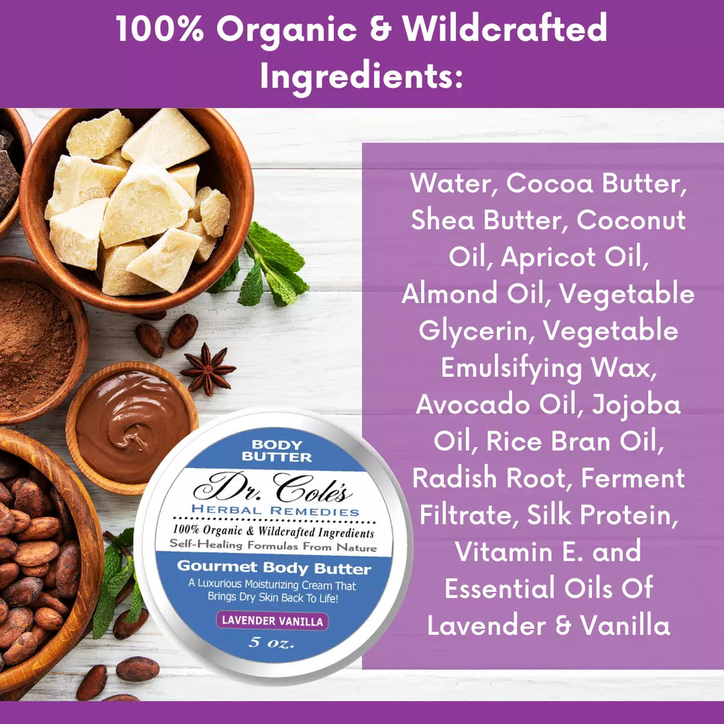 Dr. Cole's Gourmet Body Butter - LAVENDER VANILLA