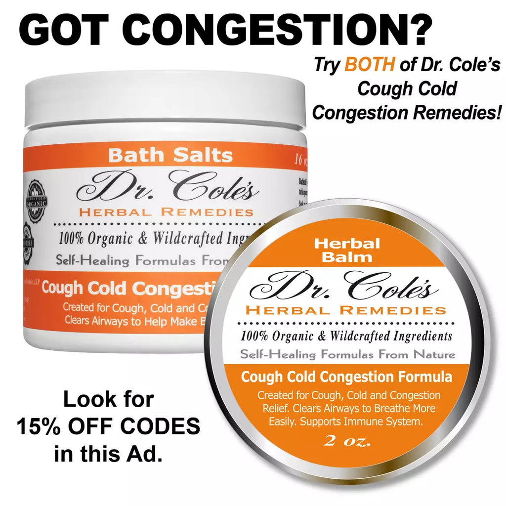 Dr. Cole's Organic Cough Cold Congestion Bath Salts