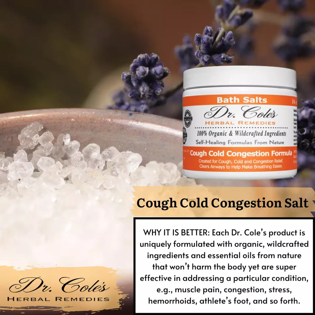 Dr. Cole's Organic Cough Cold Congestion Bath Salts