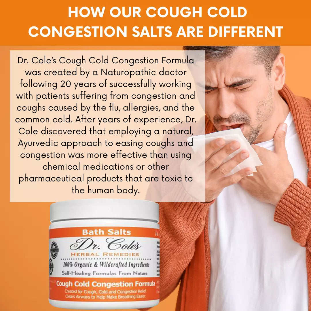 Dr. Cole's Organic Cough Cold Congestion Bath Salts SixPak