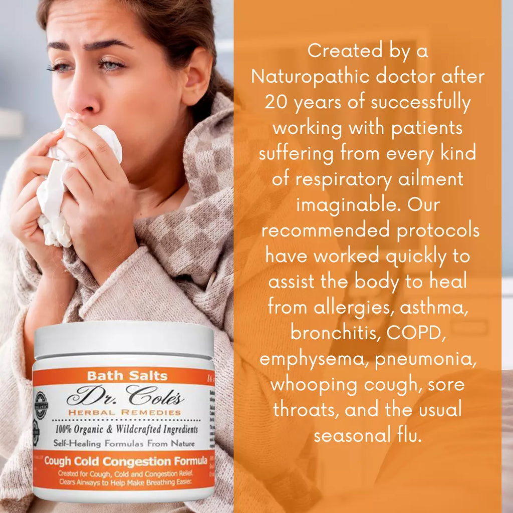 Dr. Cole's Organic Cough Cold Congestion Bath Salts