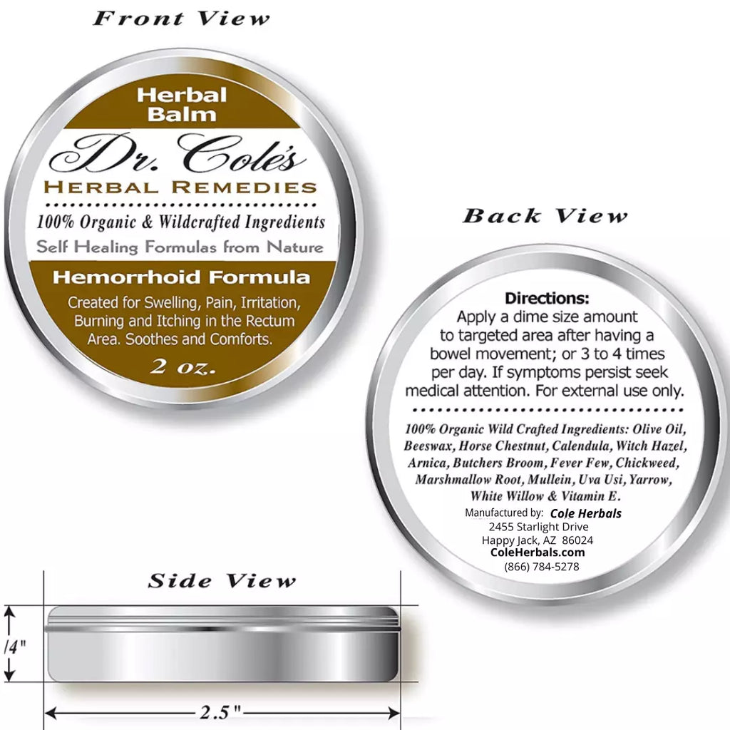 Dr. Cole's Organic Hemorrhoid Balm