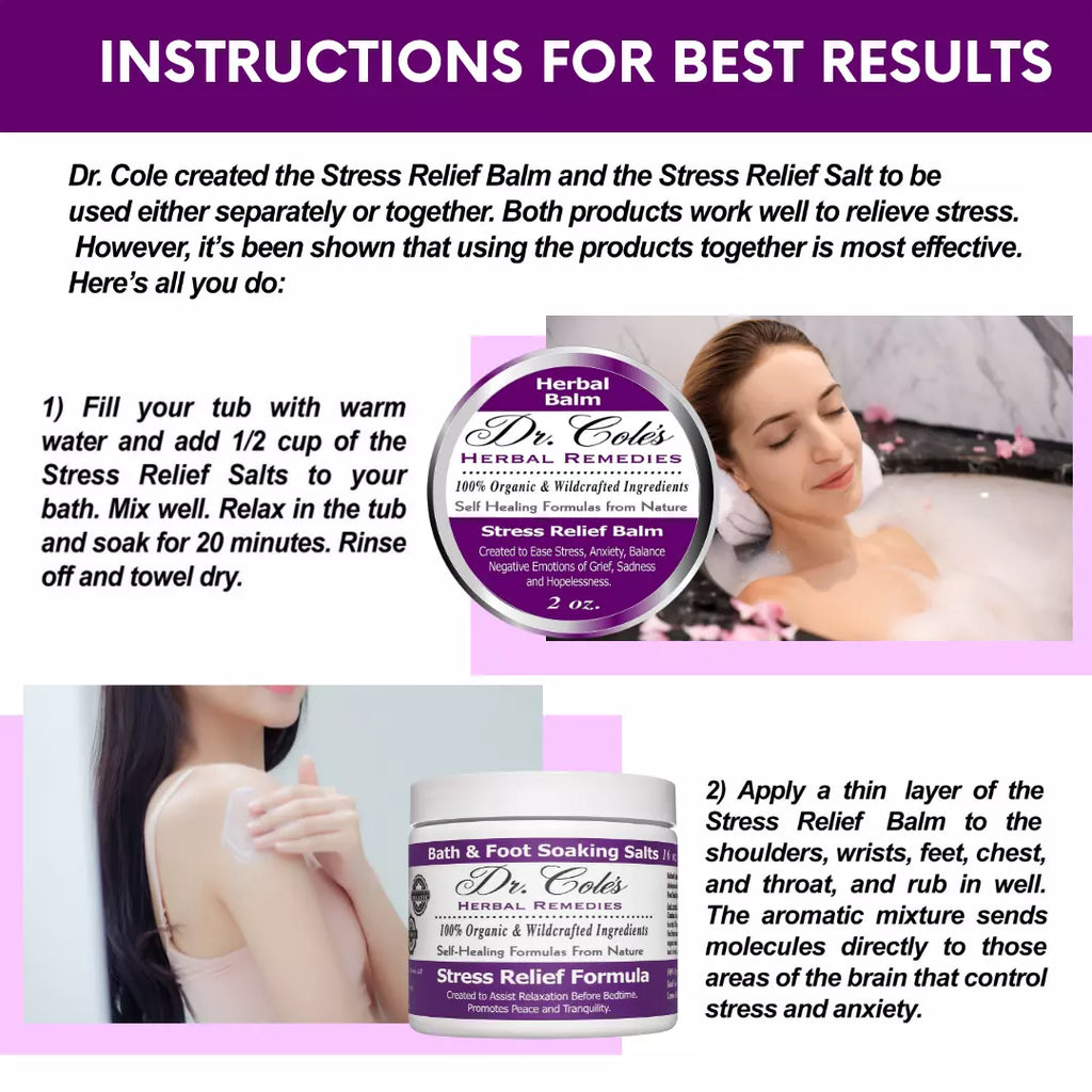 Dr. Cole's Stress Relief Balm and Salts Bundle