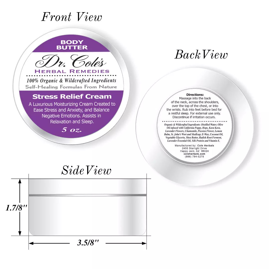 Dr. Cole's Stress Relief Cream SixPak