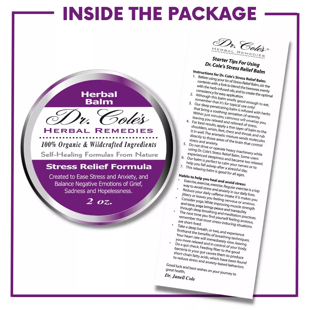 Dr. Cole’s Organic Stress Relief Herbal Balm SixPak