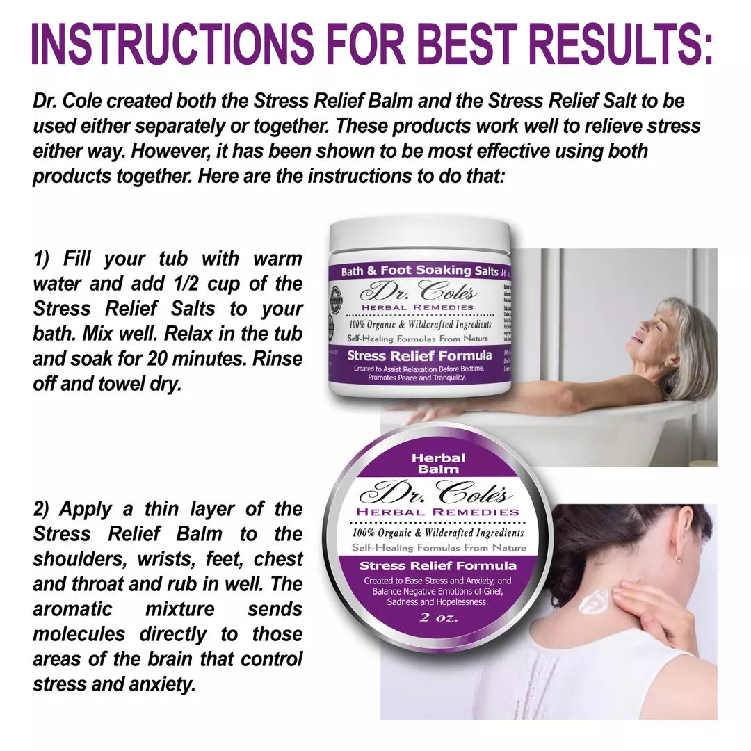 Dr. Cole’s Organic Stress Relief Herbal Balm SixPak