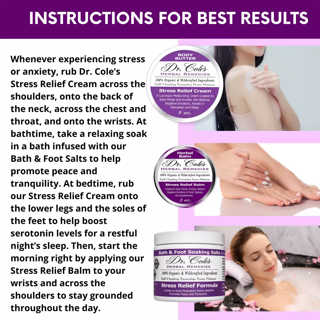 Dr. Cole’s Organic Stress Relief Herbal Balm SixPak