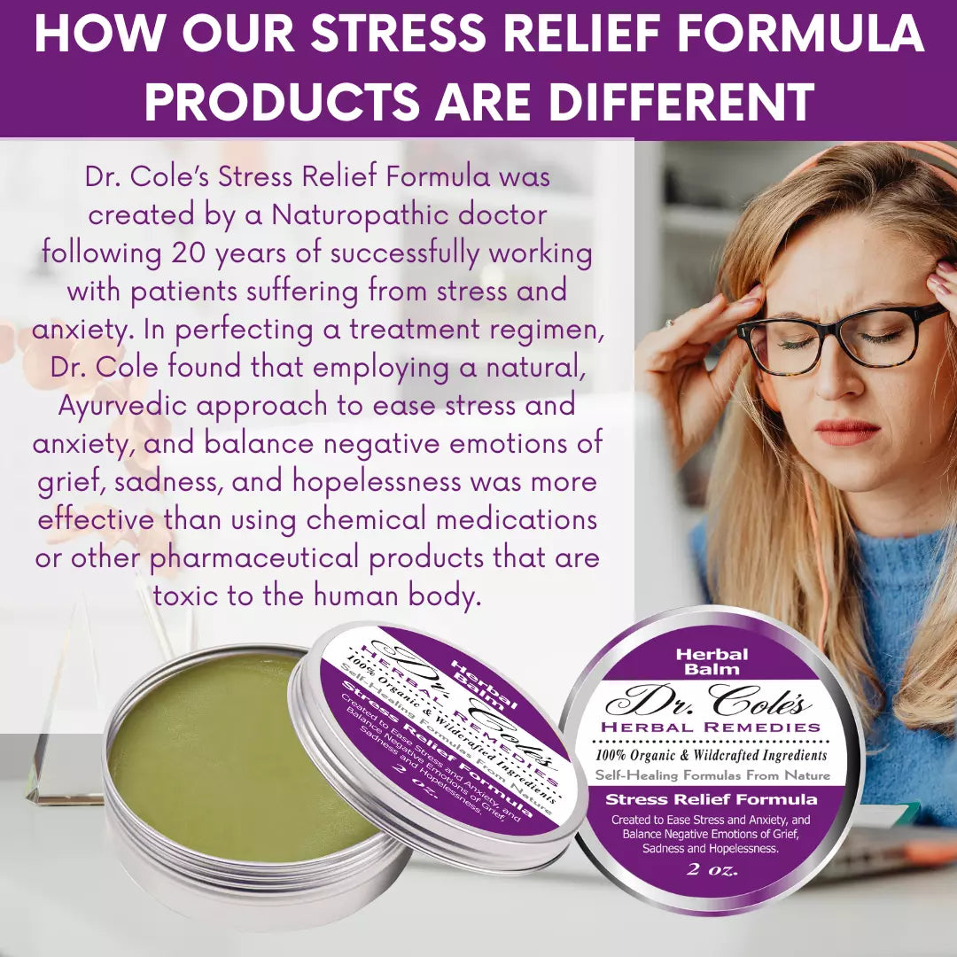 Dr. Cole’s Organic Stress Relief Herbal Balm SixPak