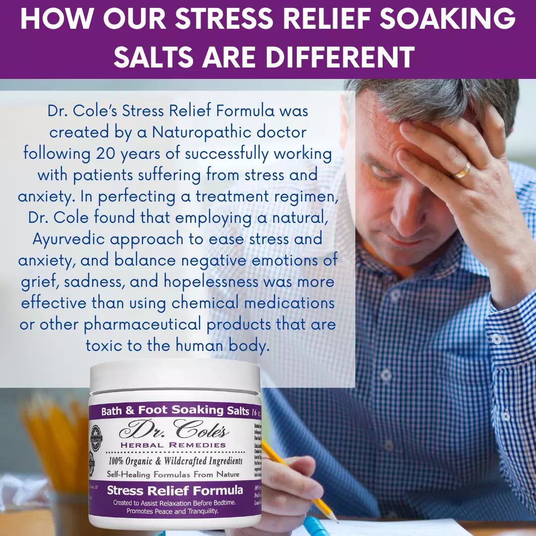 Dr. Cole's Stress Relief Soaking Salts SixPak