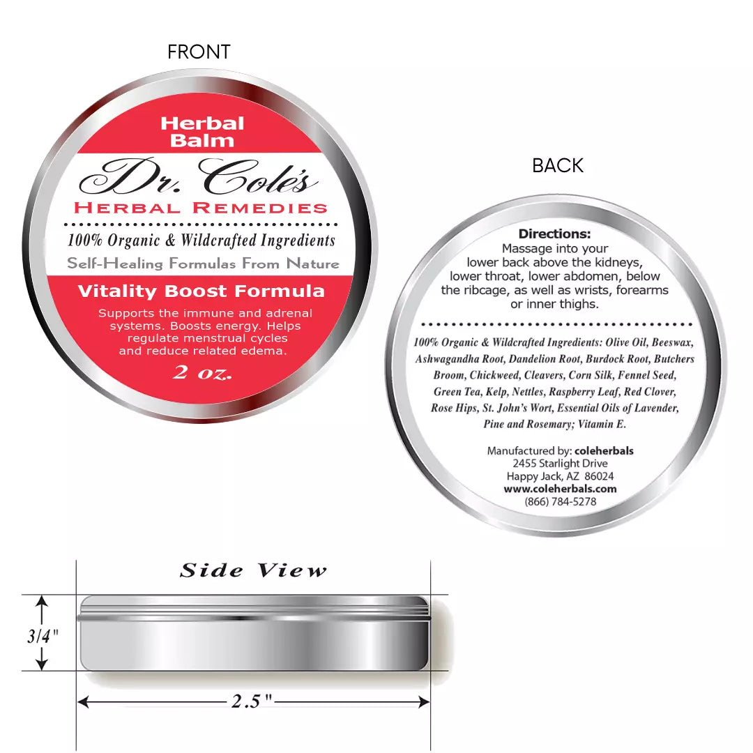 Dr. Cole’s Vitality Herbal Balm SixPak